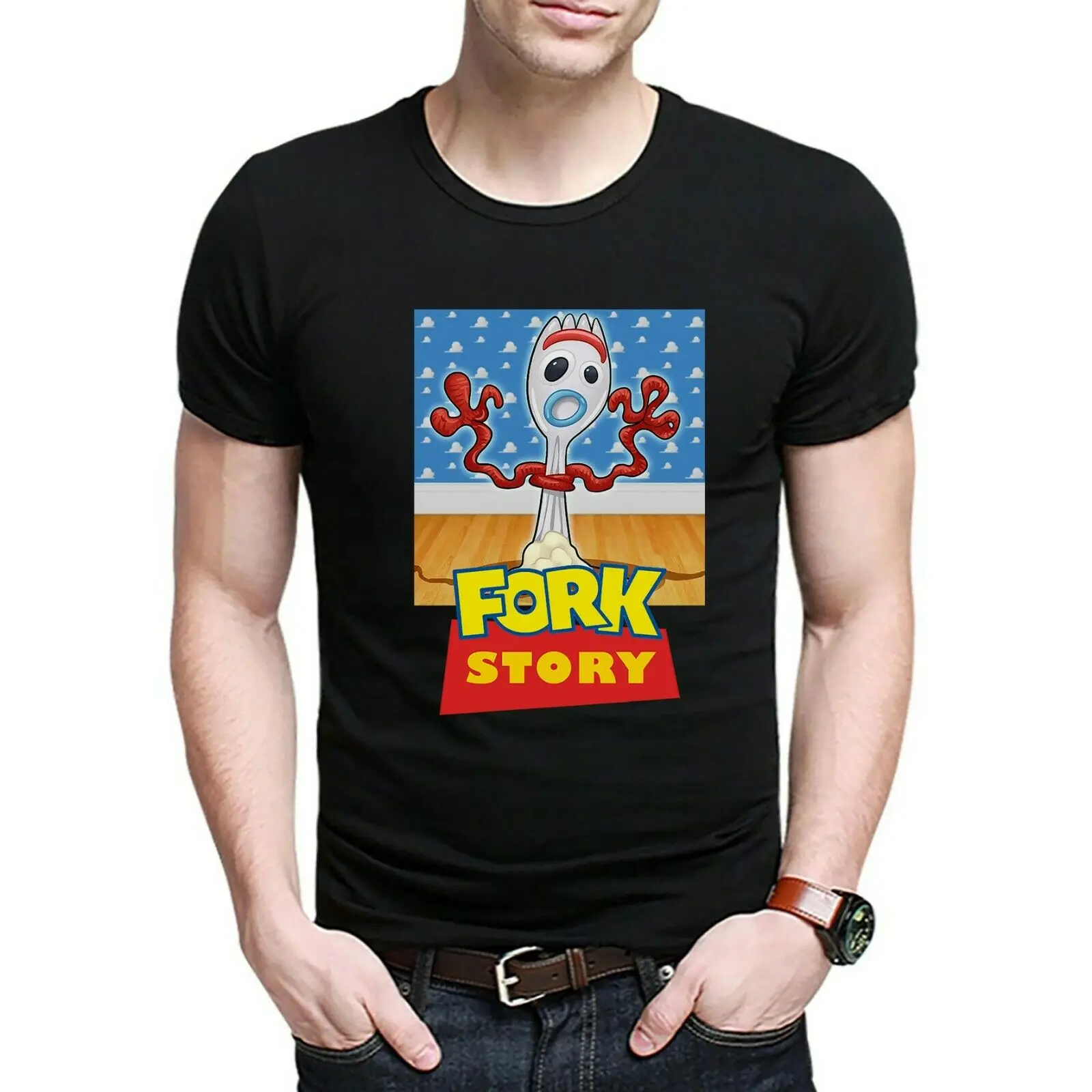 Футболка Pixar Toy Story 4 Forky Woody Базз Лайтер для мужчин и женщин TS4Tops оптовая продажа