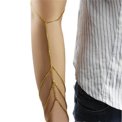 Новый Металл женщин Жгут Раб Звено Цепи Верхняя Браслет Манжеты Armlet CC1266| |