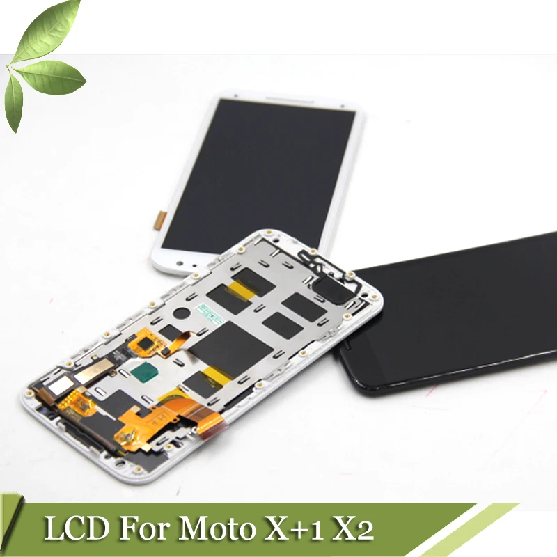 ЖК дисплей для Motorola Moto X2 XT1092 XT1095 XT1097 + сенсорный экран дигитайзер с рамкой черный