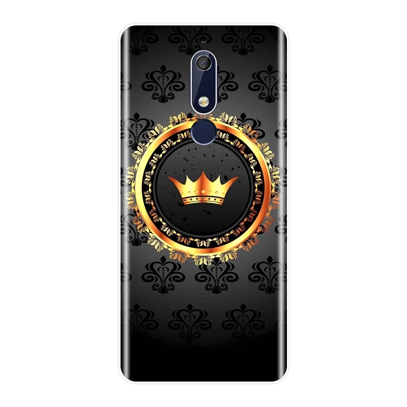 Phone Case For Nokia 2.1 3.1 5.1 6.1 7.1 Silicone Soft Luxury King And Queen Crown Back Cover Plus | Мобильные телефоны и