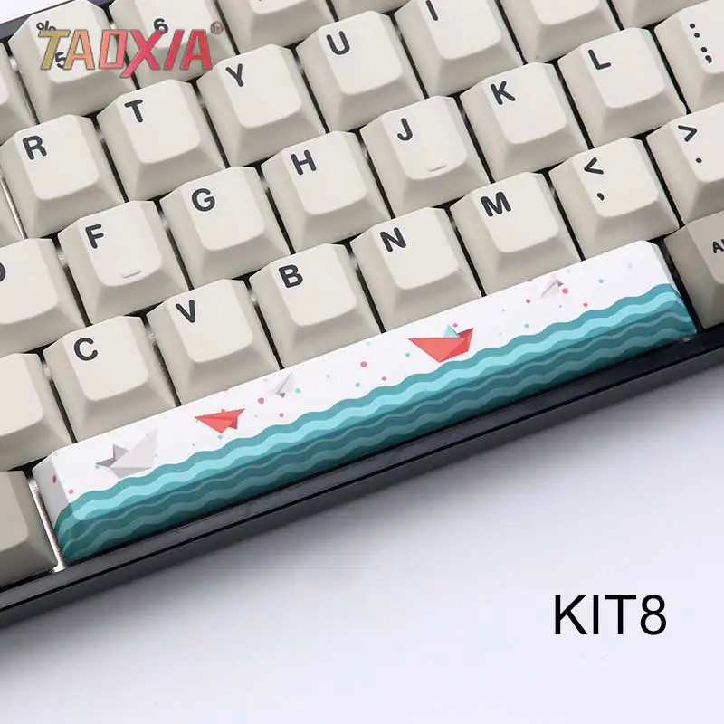 Пятисторонний сублимационный Вишневый профиль 6.25U PBT космический ключ крышка s для Cherry MX переключатели механическая клавиатура цветная клавишная крышка - Цвет: KIT6