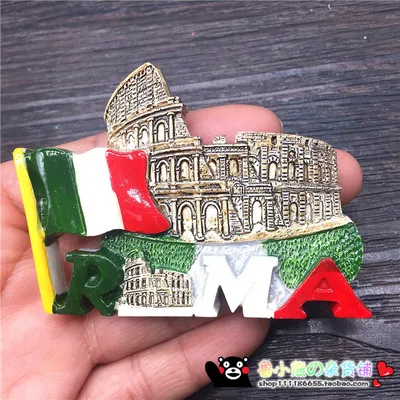 Новые магниты на холодильник Bocca делла верита Fontana di Trevi Roma Italy, сувенирные магнитные наклейки на холодильник для путешествий, украшение дома - Цвет: Цвет: желтый