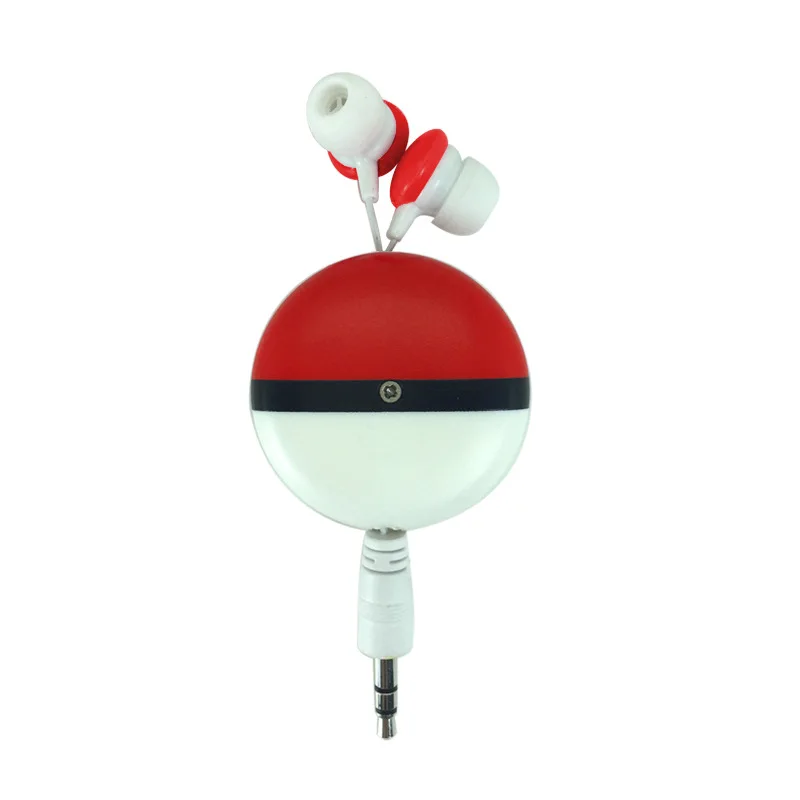 Автоматический вытяжной наушник кабель мультфильм наушники вкладыши сокровище