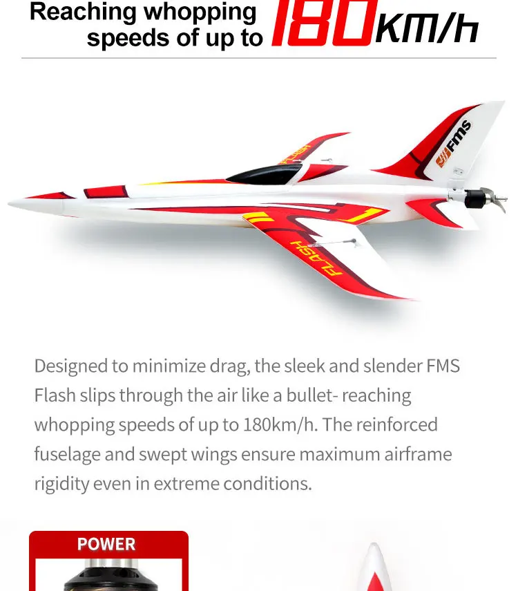 Радиоуправляемый самолет FMS 850 мм Flash Racing Racer высокая скорость до 180 км/ч FPV готов с гироскопом балансировочная модель Хобби Самолет авион