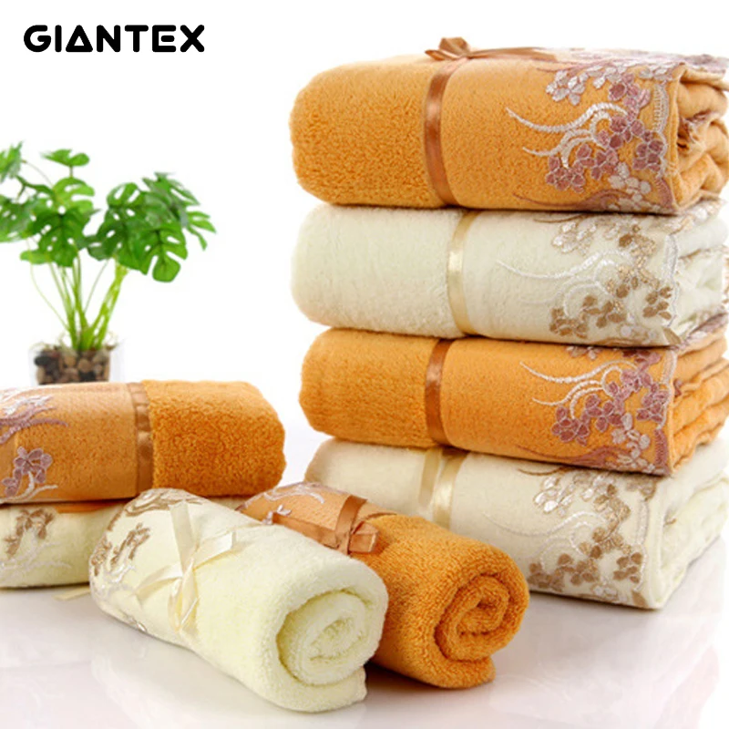 GIANTEX кружево мягкое Хлопковое полотенце комплект Ванная комната суперабсорбент