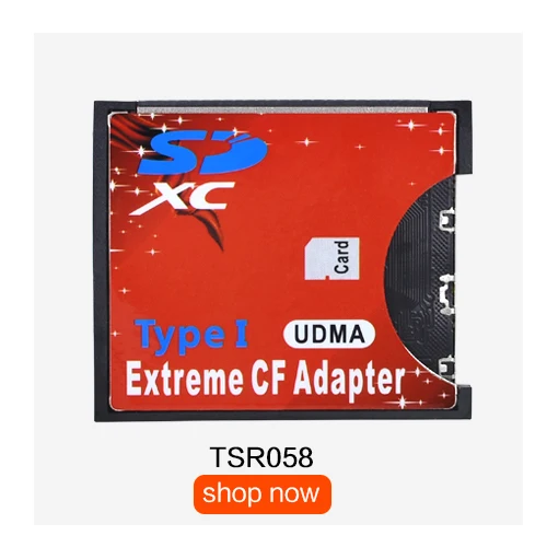TISHRIC 2 порта Micro SD TF для CF адаптер для MicroSD HC для Compact Flash type I устройство для чтения карт памяти конвертер