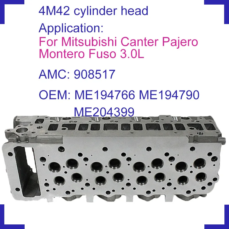 

auto parts 4M42 bare engine cylinder head 908517 for Mitsubishi Canter Pajero Fuso 3.0 4M42T 4M42-T ME194766 ME194790 ME204399