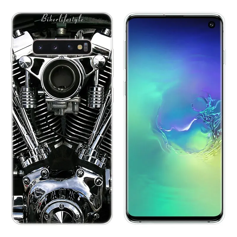 Популярный винтажный мотоциклетный Мягкий силиконовый чехол для Samsung Galaxy S10 S9 S8