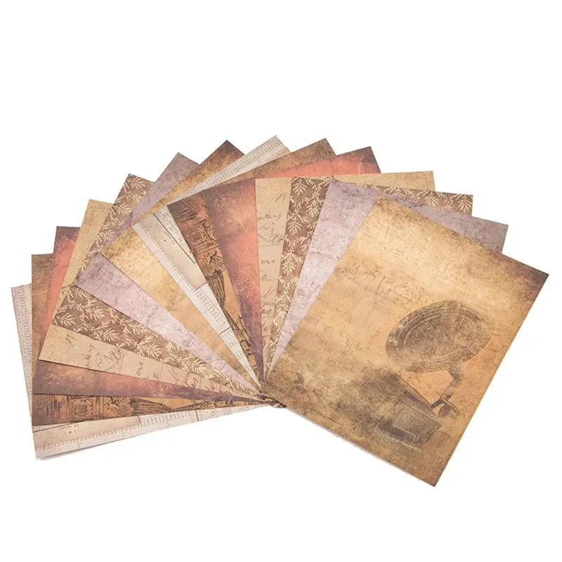 14 шт. ретро шаблон фоновая бумага сделай сам крафт фотоальбом скрапбукинг