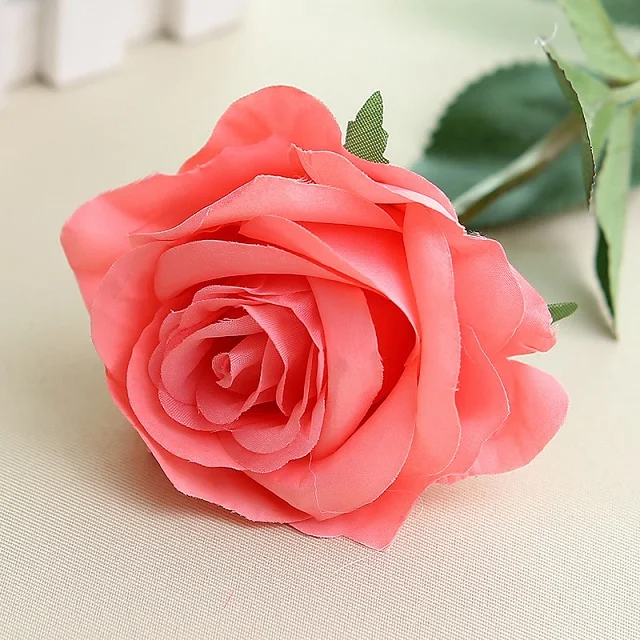 flesh pink Искусственный цветок розы искусственный цветок Домашнее свадебное украшение инженерный стенд - Цвет: flesh pink
