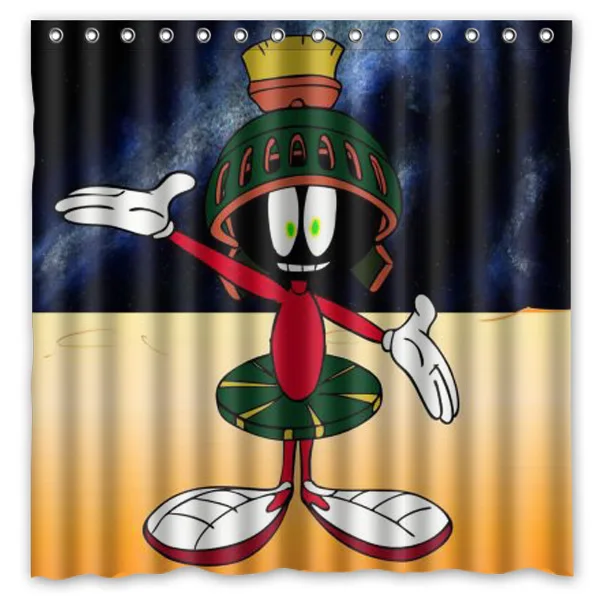 Водонепроницаемая занавеска для душа с принтом Marvin The Martian ванны из 100% полиэстера