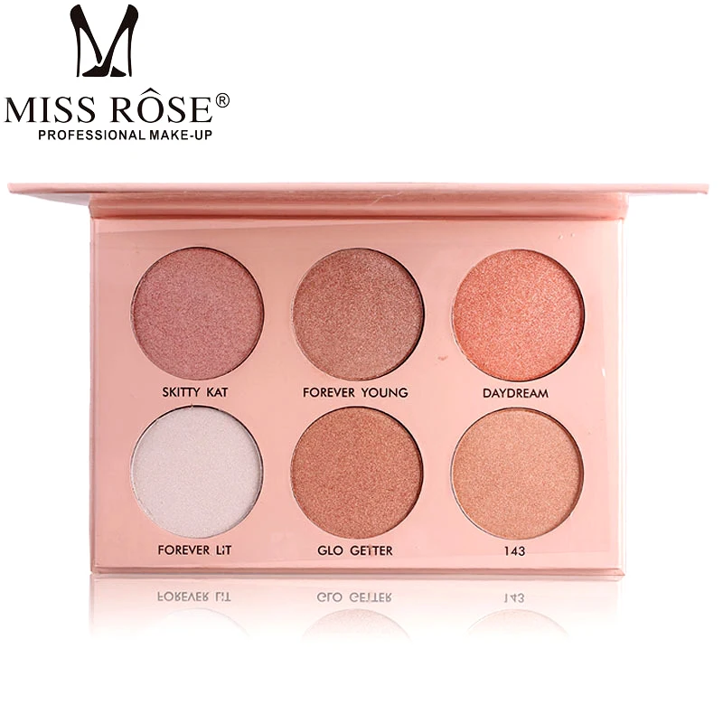 Miss Rose 6 видов цветов профессиональная палитра для макияжа лица косметика сияющий