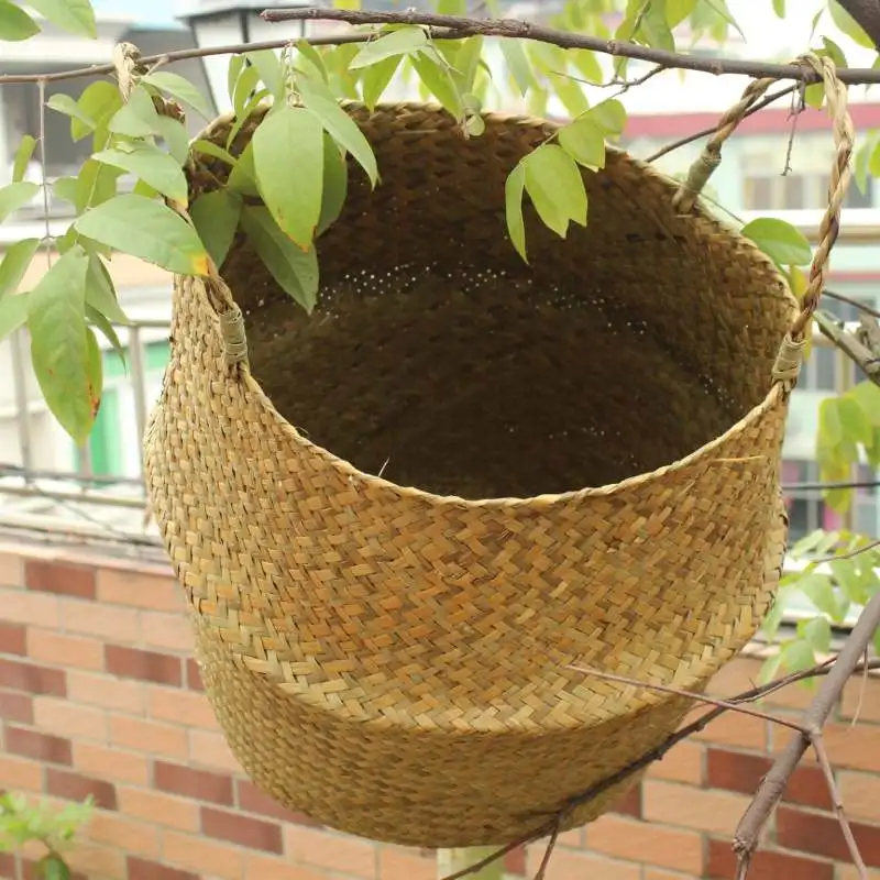 S/M/L соломенные корзины для хранения из ротанга, плетеная корзина для хранения цветов, корзины для хранения цветов, ваза для дома, корзина для хранения, горшок