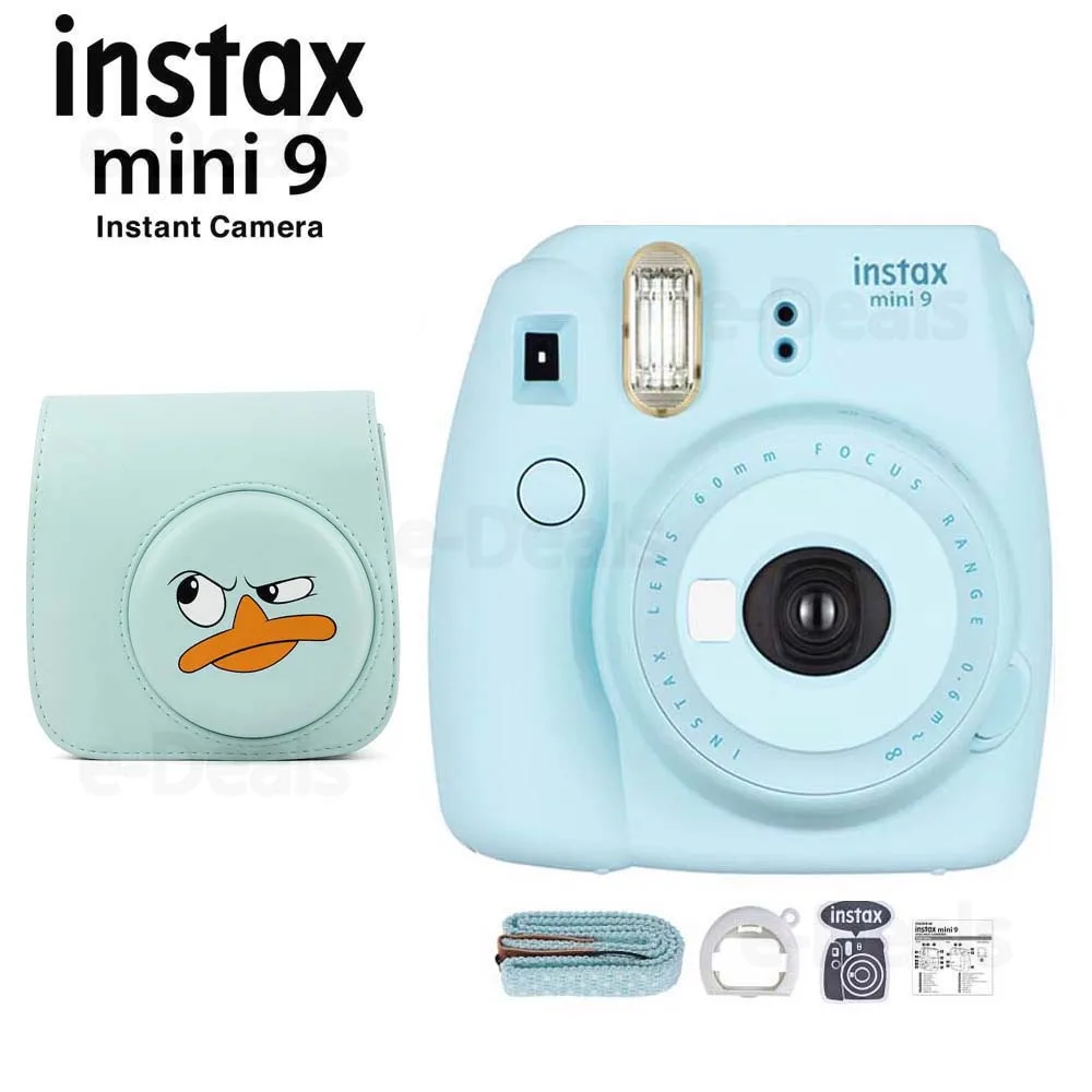 Fujifilm Instax Mini 9 мгновенная пленка для камеры светло голубой + качественный мягкий