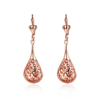 eco friendly rose gold openwork retro earrings elegant ladies jewelry tassel earrings free shipping no minimum order