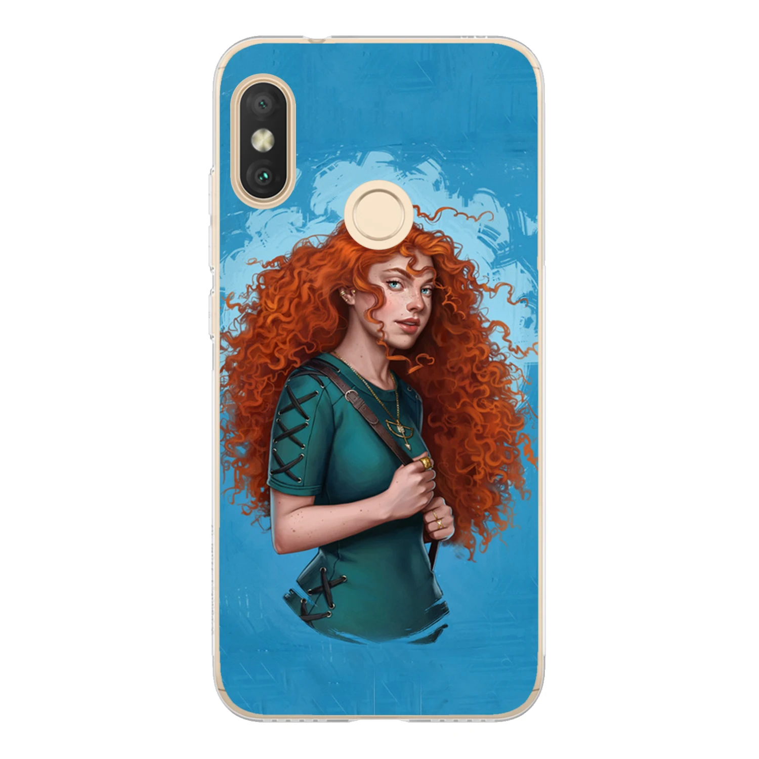 For Xiaomi Mi A2 Lite Case Cover 5.84&quot Soft TPU Silicone Cute Sexy Girl Rapunzel Mermaid Snow White Princess Painted Phone |