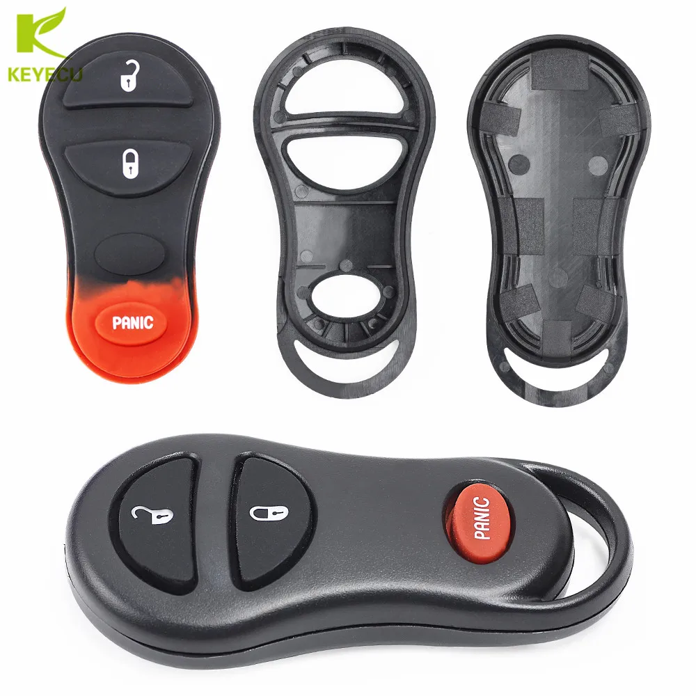 Запасной корпус для дистанционного ключа KEYECU 2 + 1 кнопка Dodge 99 00 Dakota Durango 02 Ram 1500 2500