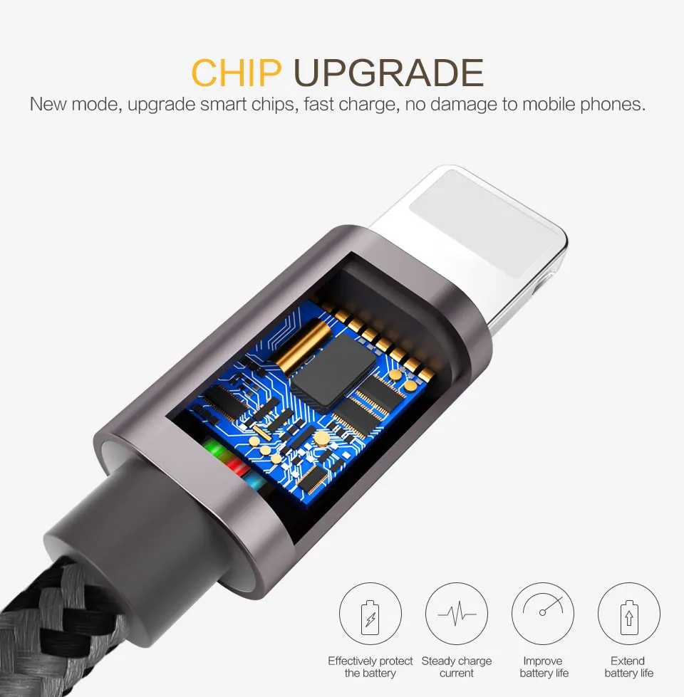 PZOZ USB кабель для apple iphone Xs MAX 6 plus 7 6s X 5 se ipad mini USB кабель передачи данных для быстрой зарядки шнур 8 Pin Кабели для мобильных телефонов
