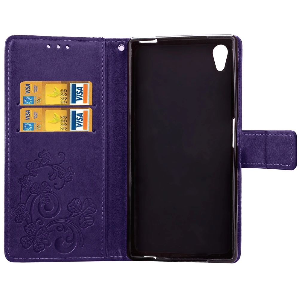 Кожаный чехол-Бумажник для телефона Sony Xperia Z3 Z5 Compact XA XA1 XA2 XA3 L1 L2 XZ XZ1 XZ3 XZ4 1 10 Plus с