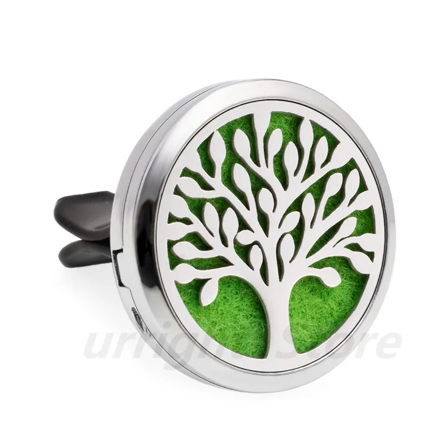 Дерево жизни автомобиля vent клип медальон со светорассеивателем parfum эфирное масло медальон для парфюмерии мышь 30 мм магнитный медальон с 10 подушечками случайный - Окраска металла: HG426 tree of life