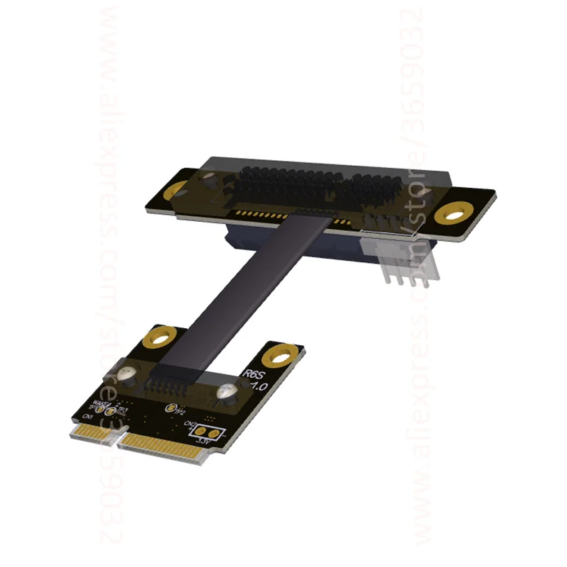 Riser PCIe 4x PCI E x4 к Mini половинный mPCIe adapter Card налокотник Gen3.0 кабель 32 Гбит/с 4