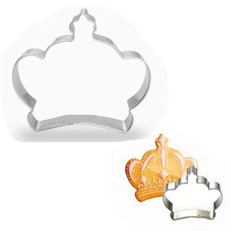 1PC/Lot Crown Cookie Cutter 6.5x 7cm Stainless Steel For Cake Cupcake Biscuit Fruit Kitchen Fondant Baking Tools | Дом и сад