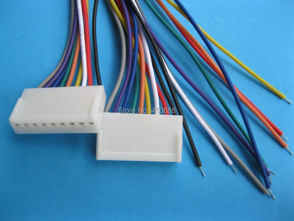 100 шт. 2510 шаг 2 54 мм 9-контактный Гнездовой разъем с 26AWG 300 соединительный кабель |