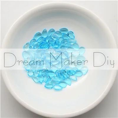 4x6mm TRANS L Blue 4*6 мм/5*8 мм DIY Подвеска Аксессуары для ювелирных изделий кабошон купола капли дождя капли воды прозрачный клей бусины - Цвет: 4x6mm TRANS L Blue