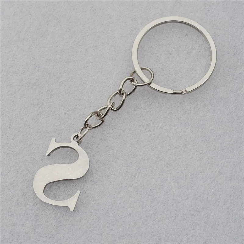 2 шт./лот брелки с буквами из нержавеющей стали именем и именем|letter keyring|fashion