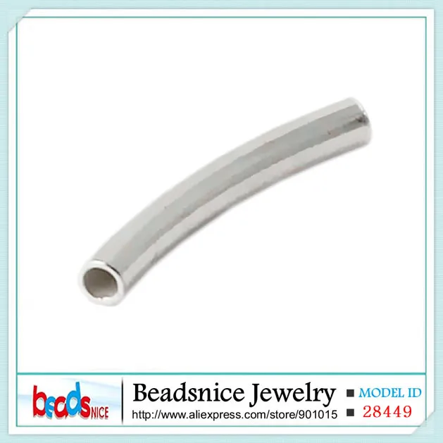 Beadsnice ID28449 высокое качество серебро 925 пробы изогнутые бусины серебряные оптовая