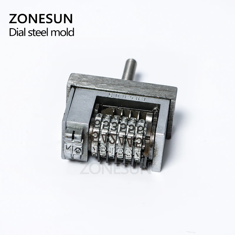 Небольшой Печатный инструмент ZONESUN для горячего тиснения печатный номер купона