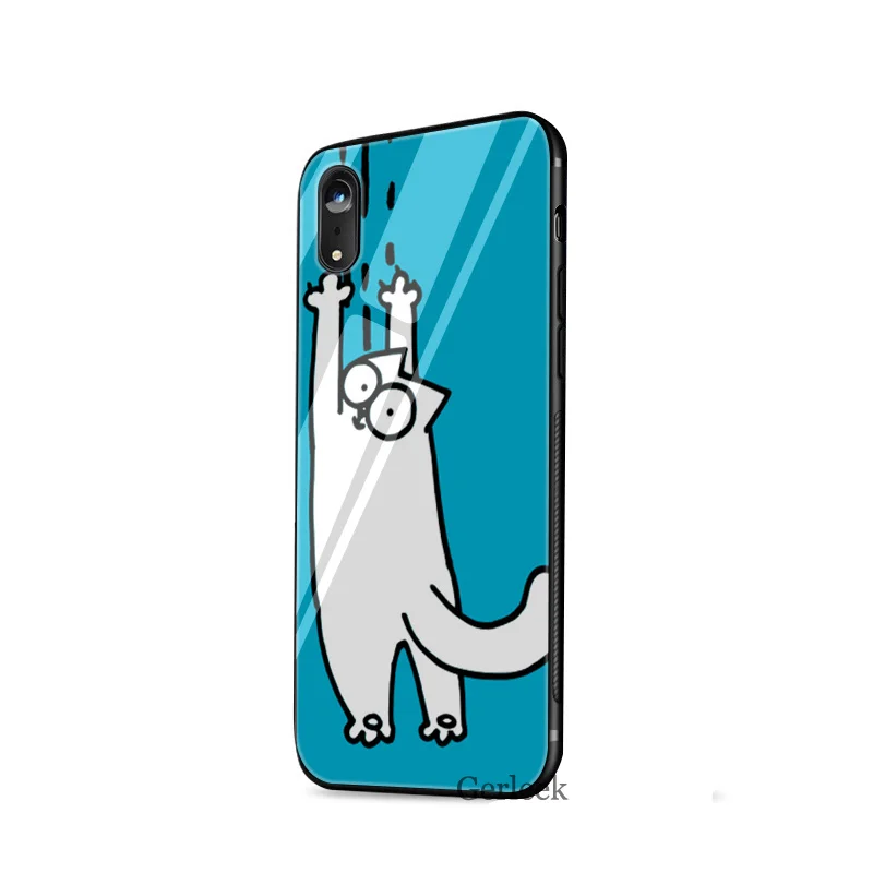 Стеклянный чехол для телефона милый iPhone 5 5S SE 6 6s 7 8 Plus X XS XR Max защитный