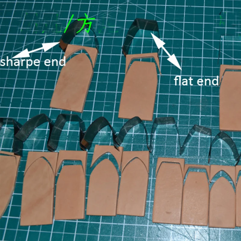 10 шт./компл. японское стальное лезвие «сделай сам», кожаное ремесло, ремешок с острым концом, штампованный нож, перфорация, ручные инструменты, острый резак 15-40 мм