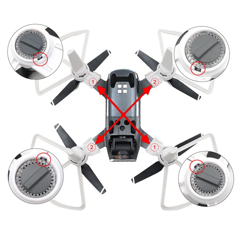 Kebidumei защита пропеллера шасси для ног Комплект DJI SPARK Drone 3 вида цветов (дрон не