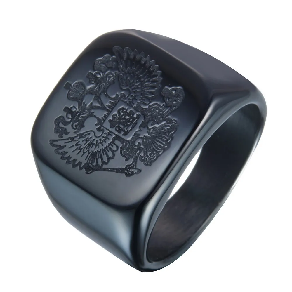 Эксклюзивное кольцо с гербом Российской Федерации мужское ювелирное изделие в - Фото №1