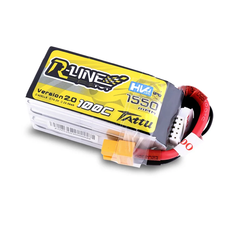 Tattu R Line версия 2 0 1550 мАч 15 c 4S 250 в HV Lipo батарея с разъемом XT60 для размер 3D FPV гоночный