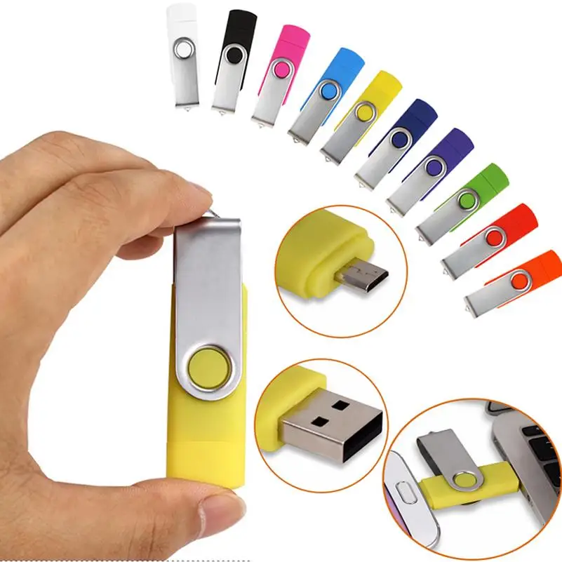 Настроить логотип флэш накопитель USB OTG для смартфонов/Планшеты/pc 4 ГБ 8 16 32 64