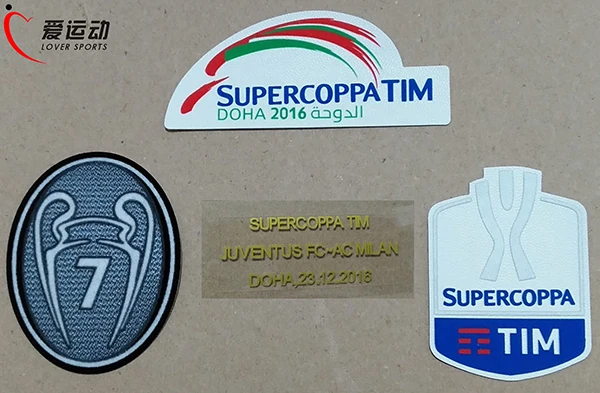 2016 Милан supercoppa последняя игра ПАТЧ Дохинской SUPERCOPPA Тим патч + нашивка золотой