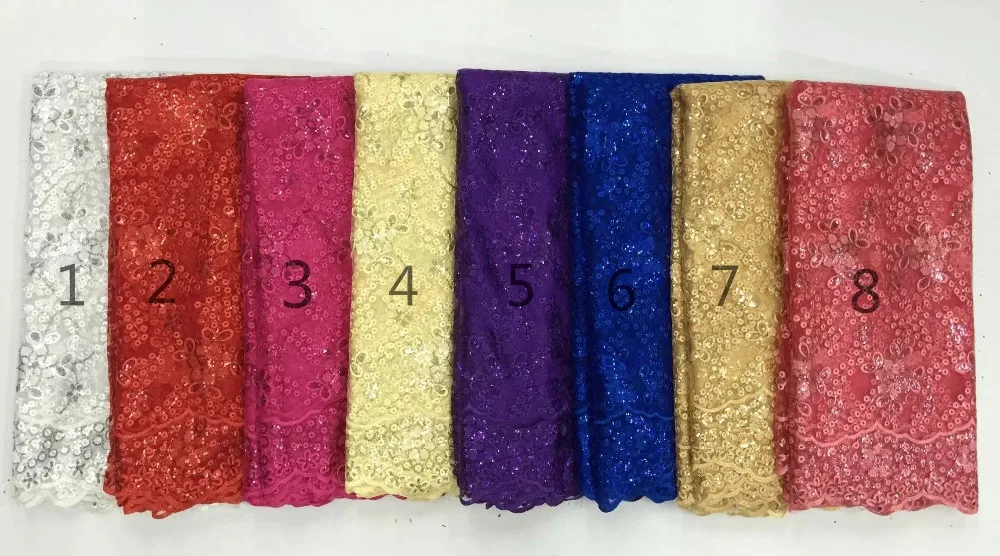 Free shipping nice looking African nigerian lace fabric with sequins for party&ampwedding dress French net royal blue | Дом и сад