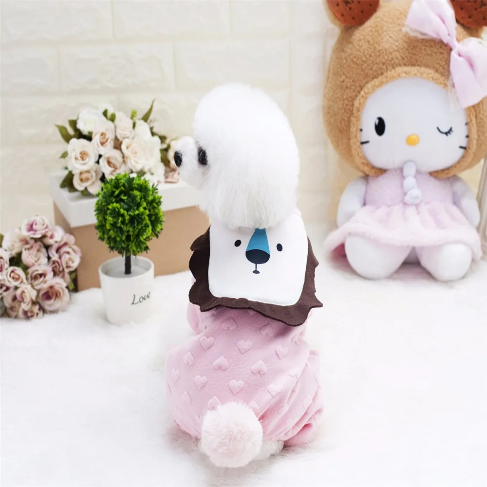 Y95 Милая теплая одежда для домашних животных с Львом флисовый комбинезон на осень