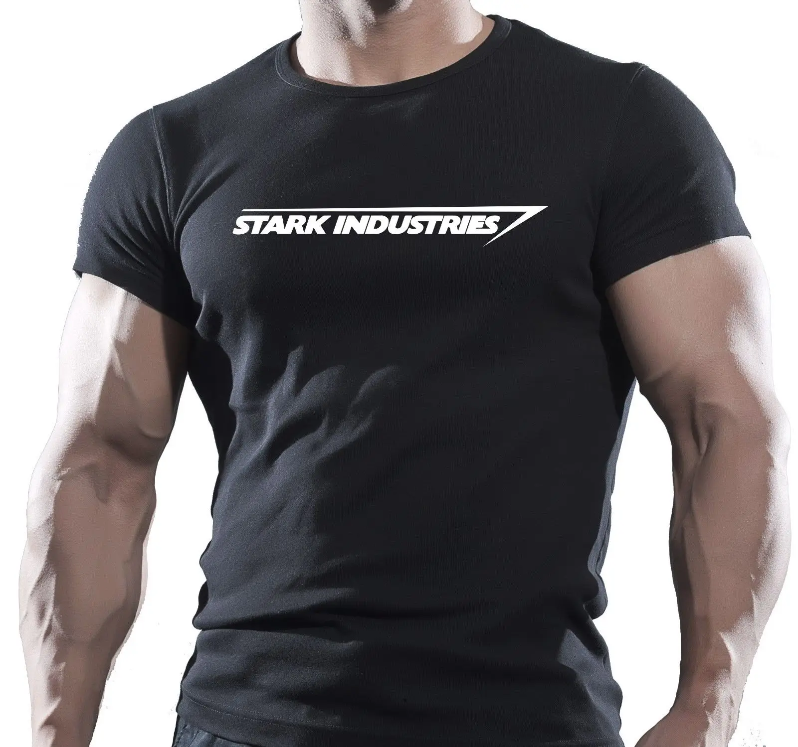 Новая STARK INDUSTRIES черная футболка 2019 модная 100% хлопковая топы оптом с
