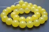 10mm round yellow stone loose beads strands 15 los375