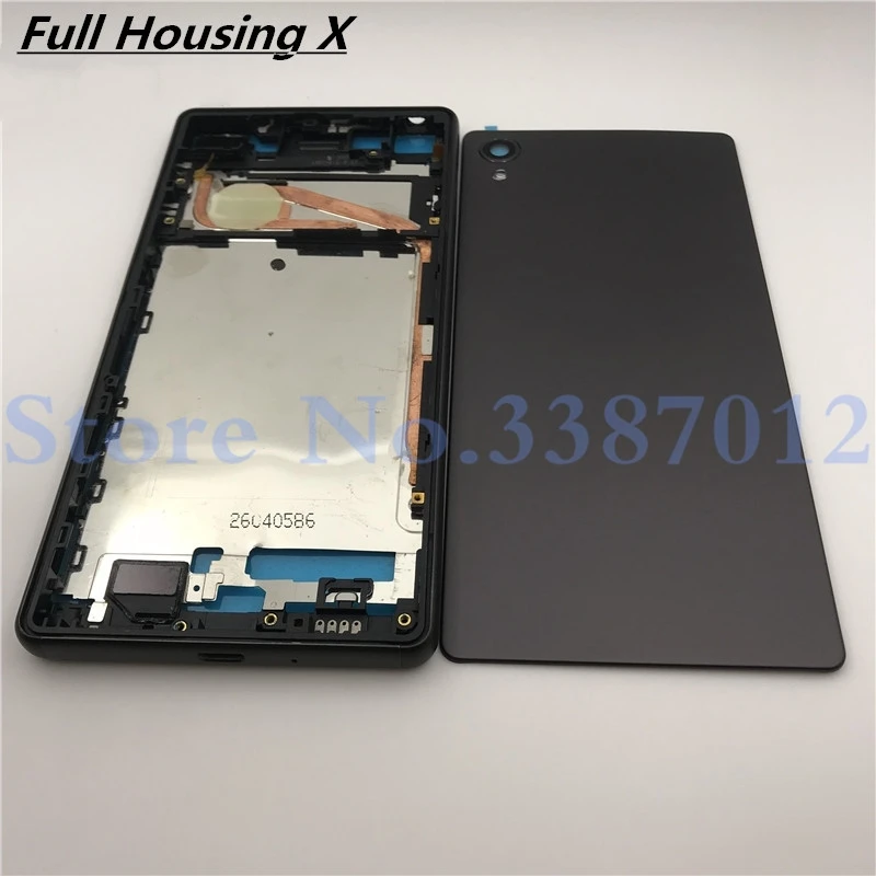 

Original Full Housing LCD Panel Middle Frame Case Battery Door Cover Side Button For Sony Xperia X F5121 F5122 Repair Parts