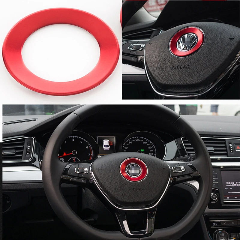 Алюминиевый Автомобильный руль декоративный стикер для интерьера VK Volkswagen VW golf GTI