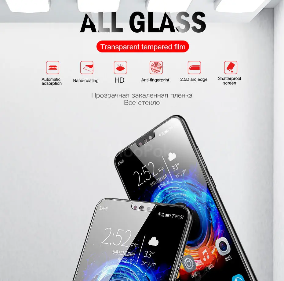 3 шт протектор экрана закаленное стекло для huawei Honor 8A 8X MAX 7X 7A 7C Pro Защитное стекло для Honor 9 10 20 Lite 20i пленка