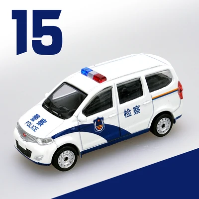 15 Моделирование 1: 64 Jetta Elan Wuling Hongguang Gold Cup, городское управление, Полицейская машина 01-24 модель автомобиля из сплава - Цвет: 15
