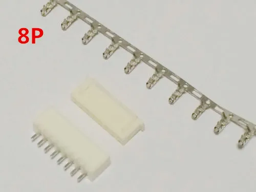 10Set 8P 10 компл. XH2.54 разъем провода XH 2,54 мм 2P 3P 4P 5P 6P 7P 8P 9P 10P 180 Угол прямой штыревой разъем+ Корпус+ клемма для печатной платы автомобиля - Цвет: 10Set 8P