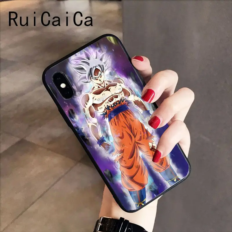Чехол RuiCaiCa Dragon Ball goku DragonBall с узором мягкий чехол для телефона из ТПУ iPhone 8 7 6 6S 6Plus X