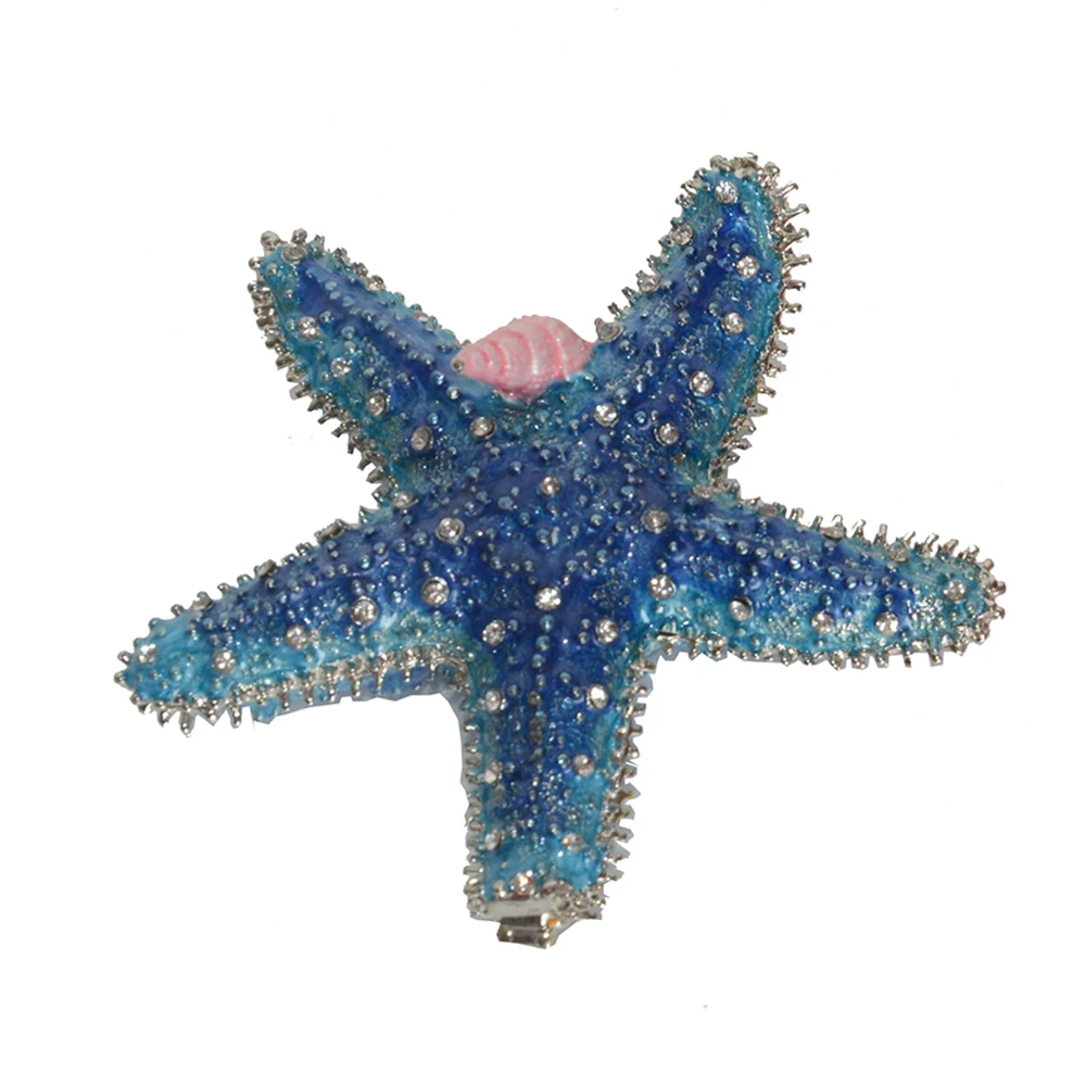 Синие морские корабли Морская звезда модная инкрустированная Ювелирная