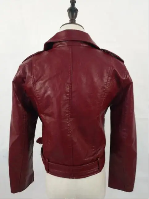 

Women's Leather Clothing 2018 Spring New Zipper PU Leather Jacket Short Belt Women's Jacket Motorcycle Uniform Women's Jacket